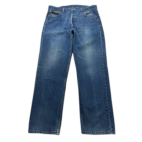 Levi's  501XX Blue Denim Jeans Mens 38x33 (Fits 34x30)  Made in USA Vintage 90s - Picture 12 of 15